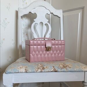 Quilted Faux Leather Jewelry Box